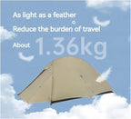 Tent 1/2 Person 20D Nylon Double Layers Ultralight Waterproof Travel Hiking Backpacking Shelter