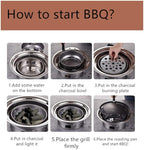 Multifunctional Charcoal Barbecue Grill, Household Korean BBQ Grill, Portable Camping Grill Stove, Tabletop Smoker Grill