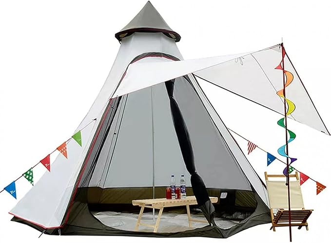 Travel Tent Dome Camping Tent 4-5 Person Windproof Waterproof Uv Protection Family Outdoor Tent