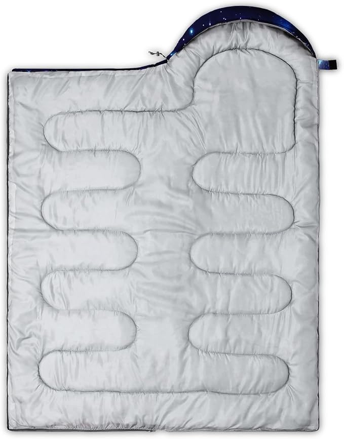 QOOMO Camping Sleeping Bags,3 Season Warm & Cool Weather,Lightweight,Waterproof Sleeping Bags for Adults & Kids,Traveling,and Outdoors,Camping Gear Equipment