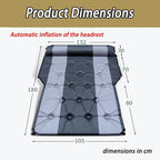 Self-Inflating Car Air Mattress for Subaru Outback 2010-2025 SUV 5-Seater, 5cm Thick Portable Foldable Double/Single Bed for Camping Travel,Polyester Fabric BlackGray