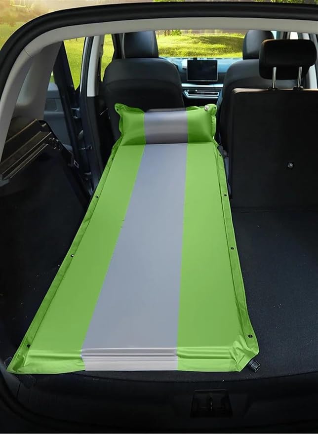 SUV Car Inflatable Mattress, Automatic Inflatable Camping Mattress, PVC Fiber Air Mattress, Car Travel Sleeping Mat, Outdoor Camping Inflatable Mattress (Black)