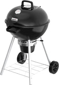 Nexgrill Premium 22.5" Charcoal Barbecue Grill with Adjustable Air Vent, Built-In Temperature Gauge, 362 SQ In Grate, Storage Rack, Portable Kettle Grill for Camping, Picnics, and More - 810-0178