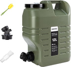 3.2 Gallon Camping Water Jug with Spout, No Leakage Food Grade Camping Water Tank with Spigot for Picnic, BBQ Supplies