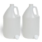 FastRack 2-Pack 1 Gallon Water Bottle Plastic Jug Container with Lid | White Food Grade Gallon Water Jug, BPA-Free, Leak-Proof Pitcher With Lid Fermentation, Brewing, Storage & More