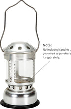 Portable Candle Lantern, Night Fishing Hanging Outdoor Camping Aluminium Alloy Candle Lamp, Metal Decorative Candle Lanterns, Vintage Hanging Lantern (Silver)