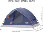 unp 6 Person 4 Season Dome Tent, Easy to Set Up for Camping & Hiking, Lightweight & Portable, Green