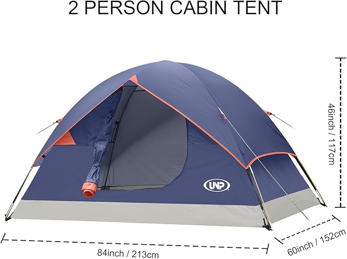 unp 6 Person 4 Season Dome Tent, Easy to Set Up for Camping & Hiking, Lightweight & Portable, Green