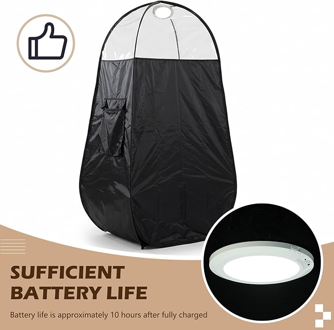1 Set Spray Tan Tent Light 5000 mAh Rechargeable Portable Camping Lantern with Magnet Nano Adhesive for All Tanning Tent Power Outages, Hiking, Emergency