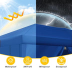 COBIZI 10x30 Pop Up Canopy Tent with 5 Sidewalls Party Tents for Parties Wedding Backyard Waterproof Outdoor Commercial Canopy Event with Sandbags, Blue