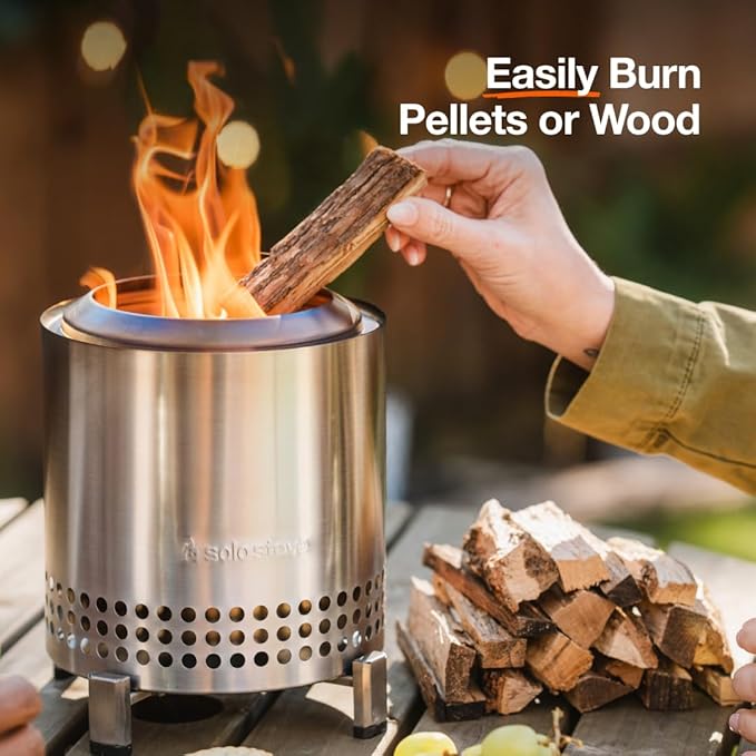 Solo Stove Mesa XL, 7 Inch Tabletop Fire Pit with Stand - Smokeless, Stainless Steel Fire Pit for Camping, Outdoor & Patio- Wood Burning or Pellet Fueled Portable Bonfire, 2.3lbs, Bronze (Pack of 2)