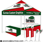 Eurmax USA Premium 10'x20' Pop-up Canopy Tent Party Tent Commercial Instant Canopies Shelter with Removable Sidewalls with Wheeled Carry Bag Bonus 6 Sand Bags(Blue)