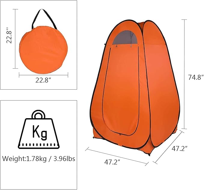 Camping Tent,Shower Tent, Toilet Shower Tent 1-2 Person Portable Pop Up Dressing Tent Changing Room Privacy Tent Camping Shelter