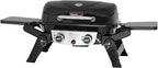Royal Gourmet GT2005 2 Burner Portable Propane Gas Grill with Foldable Side Tables & Foldable Support Legs, Tabletop Gas Grill with Warming Rack for Outdoor Cooking & Grilling, Black
