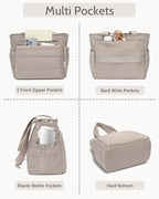 Lunch Box Tote Bag - Versatile Soft Insulated Lunchbox for Women - Lightweight Stylish Simple Lunch Pail Reusable Large Cooler Bag for Adults Work Office Camping Picnic Travel Outdoor Trips Camel 10L