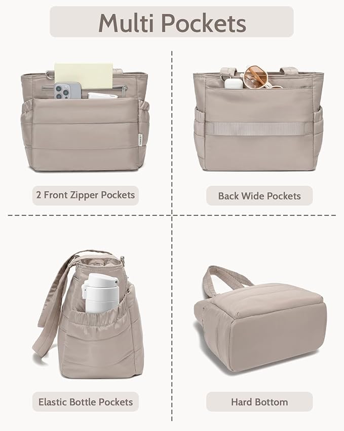 Lunch Box Tote Bag - Versatile Soft Insulated Lunchbox for Women - Lightweight Stylish Simple Lunch Pail Reusable Large Cooler Bag for Adults Work Office Camping Picnic Travel Outdoor Trips Camel 10L