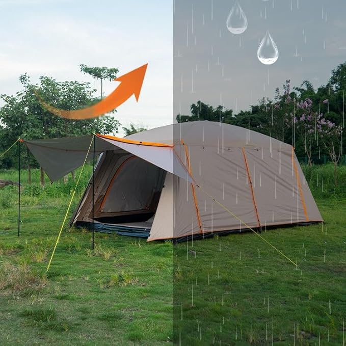 3/6/8 Person Camping Tent,Outdoor Sports Backpacking Tents,Tent Waterproof Instant Easy Setup Family Tent
