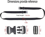 Premium Utility Straps with Quick Release Buckle Adjustable Heavy Duty Long Nylon Tie Down Straps Lashing Straps for Backpack Tactical Camping Gear Sleeping Bag Mattress(Black 2Pcs/13ft)