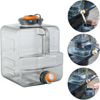 ASIEIT 3.2 Gallon Water Jug with Spigot, Portable Water Tank BPA Free, Leak-Proof Water Containers for Camping Water Storage Containers for Emergency Outdoor Hiking Picnic, Green/Black/Yellow