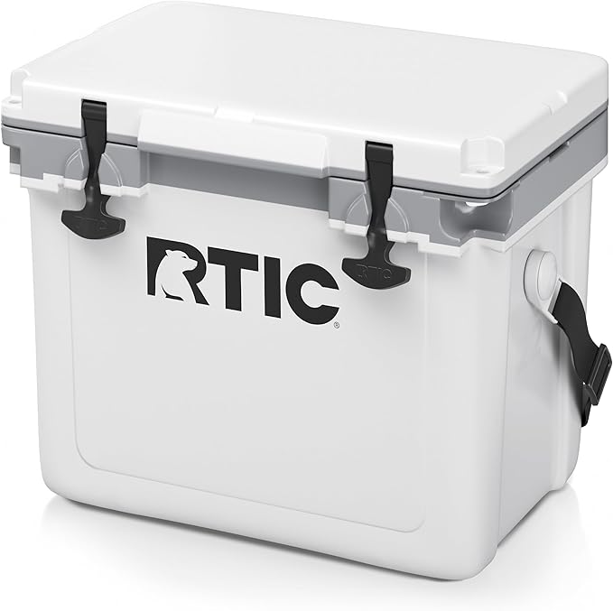 RTIC Ultra-Light 22 Quart Hard Cooler Insulated Portable Ice Chest Box for Drink, Beverage, Beach, Camping, Picnic, Fishing, Boat, Barbecue, 30% Lighter Than Rotomolded Coolers