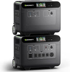 GROWATT HELIOS 3600 Portable Power Station and BP3600 Expansion Battery,7372Wh LiFePO4 Batteries 120V/240V 3600W AC Outpu Solar Generator for Home Backup, RVs, Power Outages, and Outdoor Camping