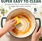 Enameled Cast Iron Dutch Oven with Lid – 5QT Heavy-Duty Pot, Oven Safe up to 500°F, Dual Handles, Ideal for Sourdough Bread Baking, Stews, Roasting, Braising – All Cooktops, Durable & Versatile Cookware (Green)