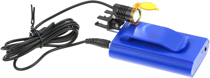 3W Portable Plastic Blet Clip Headlight,Headlamp for Binocular Loupe with Premium Bag (Blue), RA-004WGS