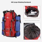 Bseash 60L Waterproof Hiking Camping Backpack with Rain Cover, Large Outdoor Sport Travel Daypack Rucksack for Climbing