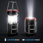 2 Pack LED Camping Lantern Cum Flashlight, LED Lanterns, Suitable Survival Kits for Hurricane, Emergency Light for Storm, Outages, Outdoor Portable Lanterns | Batteries Included