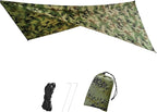 TRIWONDER Camping Tarp Waterproof Rain Fly Hammock Shelter for Hiking, Backpacking, Hammock, Beach, Picnic and Other Outdoor Activities - Accessories Included (Camo)