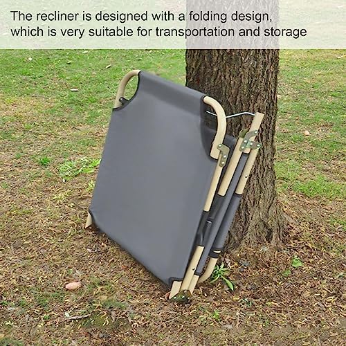 Portable Folding Bed，(Camping Cots,(Folding Camping Cot, 3-Position Adjustable Oxford Sleeping Cots Bed,Portable Camping Bed with Pillow,Multifunctional Lounge Chair,Perfect for Camping, P