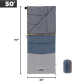 CORE Sleeping Bags for Adults | Lightweight & Compact | Perfect for Indoor or Outdoor Use, Camping, Backpacking, Hiking, & Sleepovers | Ideal for Warm & Cooler 3 Season Weather