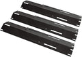 Unicook Heavy Duty Adjustable Porcelain Steel Grill Heat Plate Shield Replacement, Heat Tent, Flavorizer Bar, Burner Cover, Flame Tamer for Gas Grill, Extends from 11.75" up to 21" L, 3 Pack