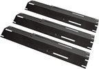 Unicook Heavy Duty Adjustable Porcelain Steel Grill Heat Plate Shield Replacement, Heat Tent, Flavorizer Bar, Burner Cover, Flame Tamer for Gas Grill, Extends from 11.75" up to 21" L, 3 Pack