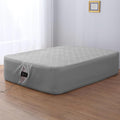 Full Air Bed Mattress Pad with 15-24 Inch Deep Pockets - Waterproof Protector for Warm Sleep & Cold Air Insulation,Perfect for Camping, Guest Bed, Pets & Overnight Visitors-Gray