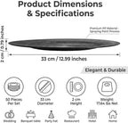 DYRABREST 50 Pcs 13 Inch Charger Plates, Bulk Round Charger Plates Plastic Wedding Dinner Elegant Reusable for Table Setting Wedding Party Event Tabletop Setting Decor (Black)