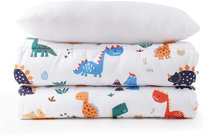Bunnikins & Clover Toddler Nap Mat with Removable Pillow, Nap Mats for Preschool, Easy Clean Toddler Nap Pad for Kindergarten, Kids Sleeping Bag for Travel Camping