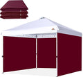 SCOCANOPY SunWall for 12x12 Pop Up Canopy Frame, 3 Pack SideWall Only (Burgundy)