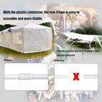 10'x30' White Outdoor Gazebo Canopy Tent Canopy Wedding Party Tent Waterproof Camping Gazebo BBQ Shelter Pavilion 8 Removable Walls -8