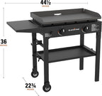 Blackstone Flat Top Gas Grill Griddle 2 Burner Propane Fuelled Rear Grease Management System, 1517, Outdoor Griddle Station for Camping, 28 inch