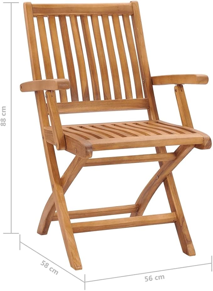 Folding Patio Chairs 4 pcs,Bistro Table and Chairs Outdoor,Pool Lounge Chairs,Tanning Chairs for Outside,Portable Camping Chair,for Porch, Patio, Lawn, Garden, Backyard, Deck, Solid Teak Wood