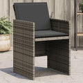 Patio Chair Gray PE Rattan One Size Removable Covers Garden Furniture Patio Furniture Camping Chair for Garden Outdoor