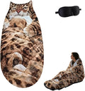 Cat Sleeping Bag - 2026 New Large Cat Shaped Plush Sleeping Bag for Adults, Adult-Size Wearable Washable Warm Blanket for Camping and Home Lounging