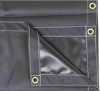 Mytee Products (2 Pack) 10' x 12' Heavy Duty Black 18oz Vinyl Utility Tarp Waterproof, Multipurpose, Cars, Boats, Campers, Pool Cover, Tent
