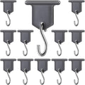 BBTO Rv Awning Hooks for Lights Camping Awning Accessory Hangers S Shaped Hooks Set Rv Party Light Hangers for Christmas Party Camping Tent Indoor and Outdoor Supplies (Grey and Silver,12 Pairs)