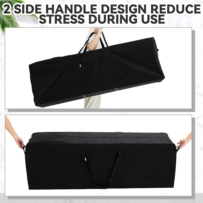 52 x 15 x 15 Inch, 190 L Extra Large Duffle Bag Camping Tent Storage Bag Heavy Duty Waterproof Sports Equipment Carrying Case for Tent Pole Travel Canopy Hammock Tripod Fishing Outdoor Moving