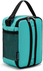 BEIMILY Lunch Box for Men Women Adults,Mini Insulated Lunch Bag for Office Work Picnic,Reusable Portable Lunchbox,Soft Cooler Tote Bag,6 can cooler bag,Mini,Light blue green