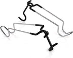 4 Pack Camping Lantern Hook Hangers, 10" Outdoor Lamp Hanger Stand, Stainless Steel Non-Slip Tent Light Pole Hook, Portable Water Bottle Holder Bracket for Camping Hunting Fishing Hiking