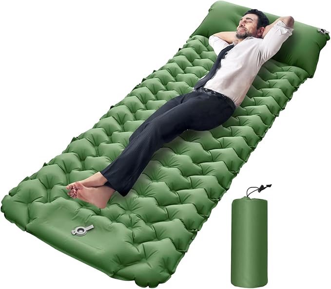 Inflatable Sleeping Pad for Camping | Compact Blow Up Portable Airbed Mattress,Lightweight Backpacking Sleep Mat - for Outdoor Travel Backpacking Hiking Tent Car Truck SUV Women Men