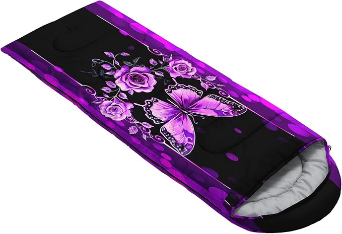 QOOMO Camping Sleeping Bags,3 Season Warm & Cool Weather,Lightweight,Waterproof Sleeping Bags for Adults & Kids,Traveling,and Outdoors,Camping Gear Equipment